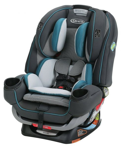 Graco 4Ever Extend2Fit 4 in 1 Car Seat -Ride Rear Facing Longer with Extend2Fit-Seaton
